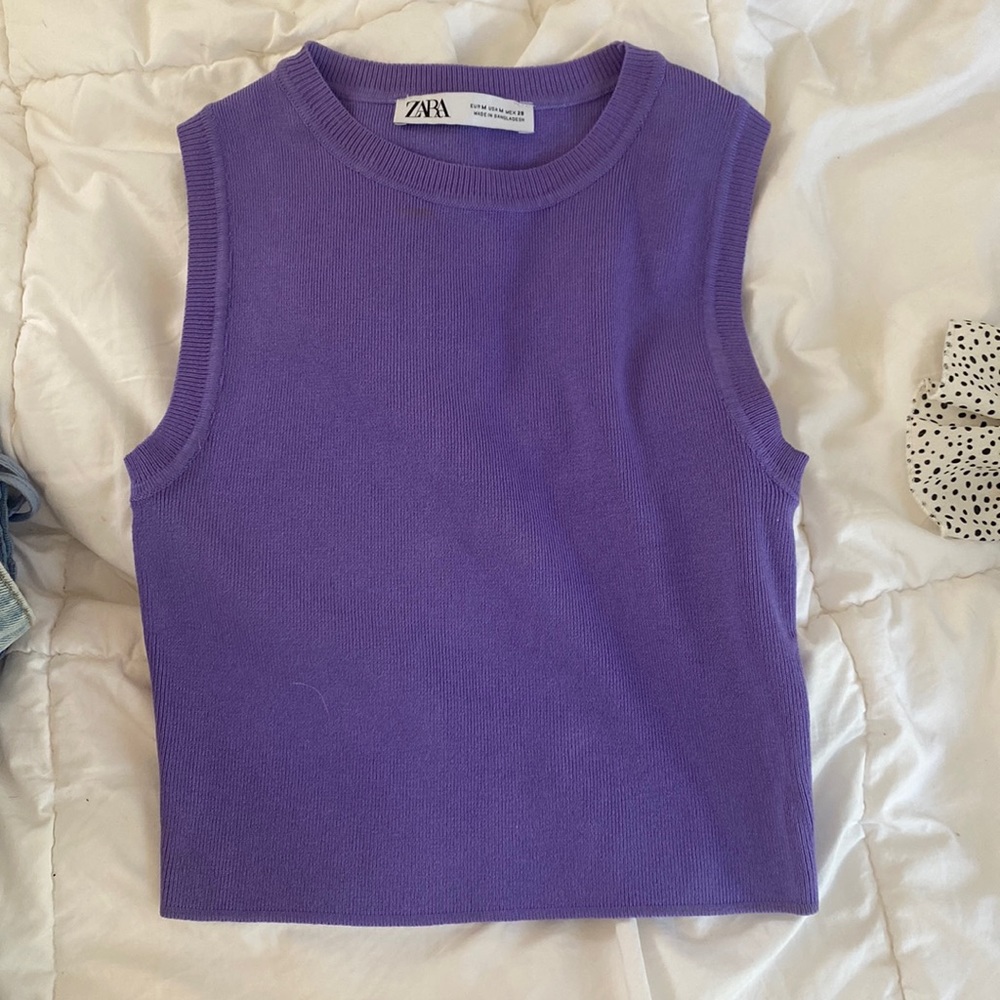 purple zara top